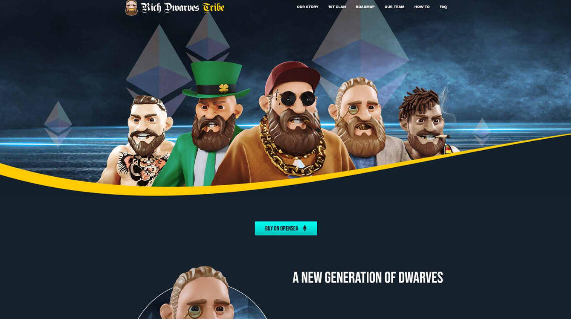 Création copywriting pour le projet NFT : La Tribu des nains riches