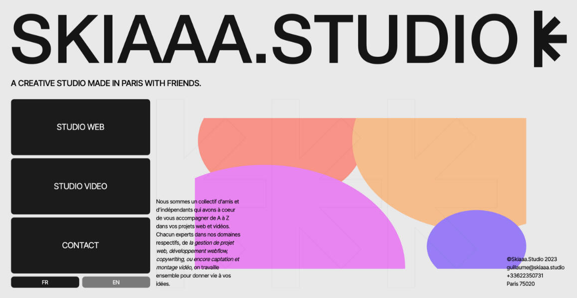 Création copywriting pour l'agence digital SKIAAA Studio